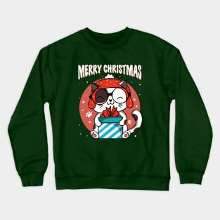 Merry Christmas Cat Gift Crewneck Sweatshirt